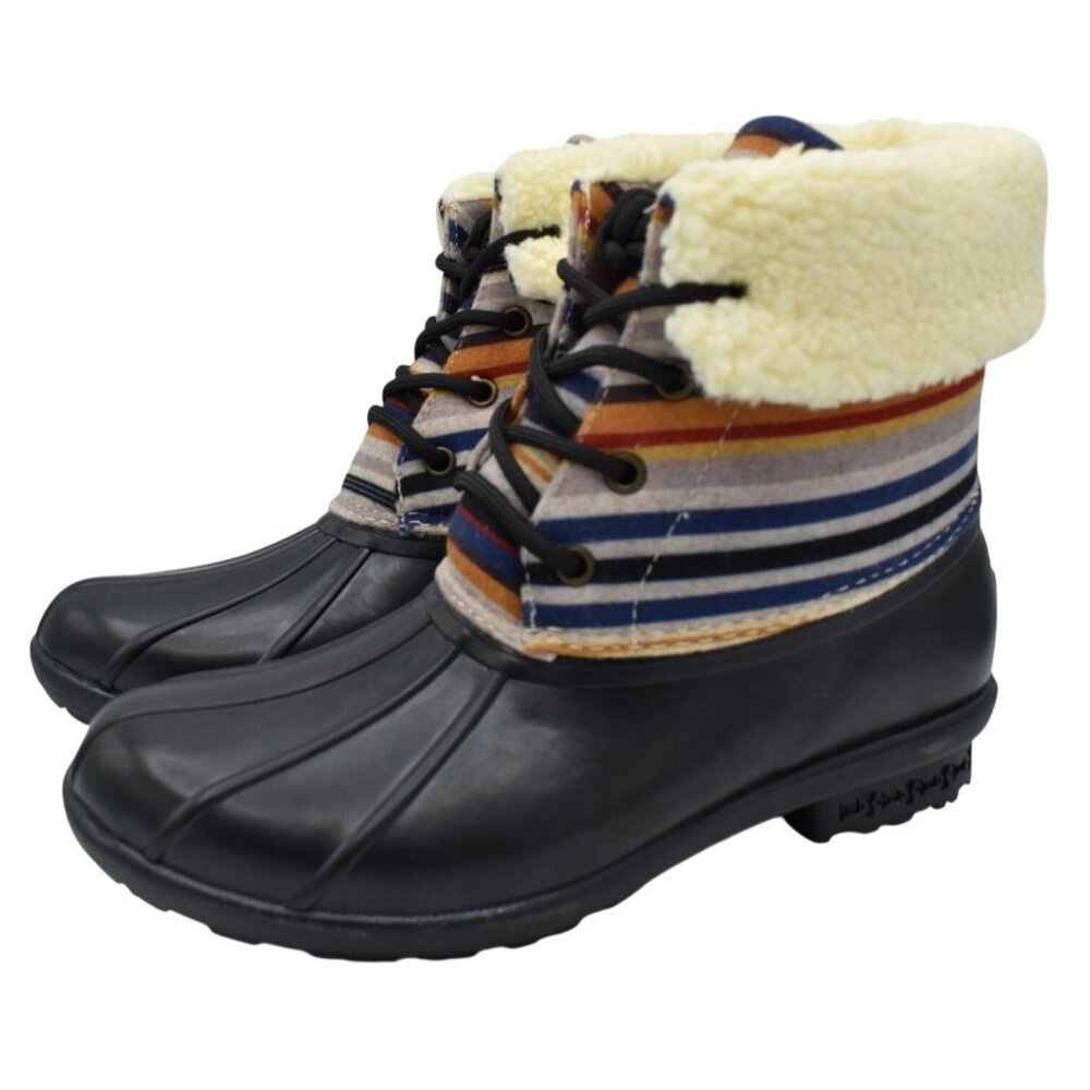 Pendleton Womens Size 10 Bridger Strip Mid Waterproof Insulated Duck Boots Shoes